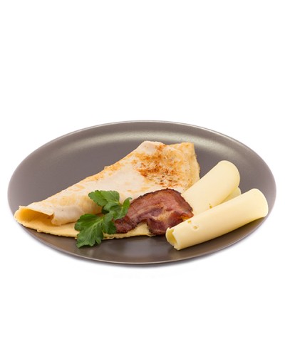 slaninovo-syrová omeleta s vysokým obsahom bielkovín 25 g ketodiéta